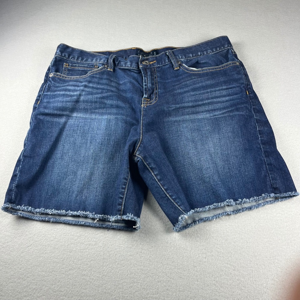 Lucky Brand Americana Stars Stripes Shorts Womens 12/31 Blue Raw Hem Cutoff